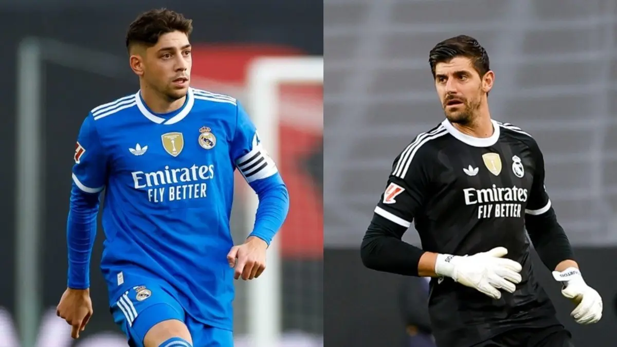 Fede Valverde and Thibaut Courtois