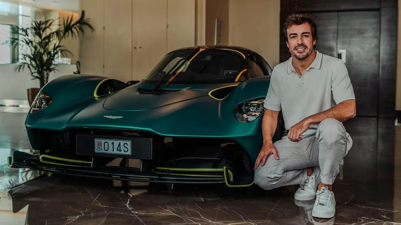 Aston Martin Gift Two-Time World Champion First Adrian Newey Designed Car Fernando Alonso With His Aston Martin Valkyrie