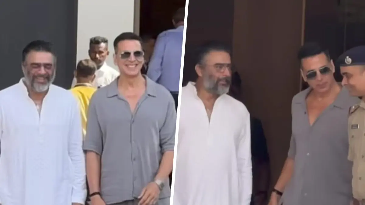 File photo of Akshay Kumar and R Madhavan spotted