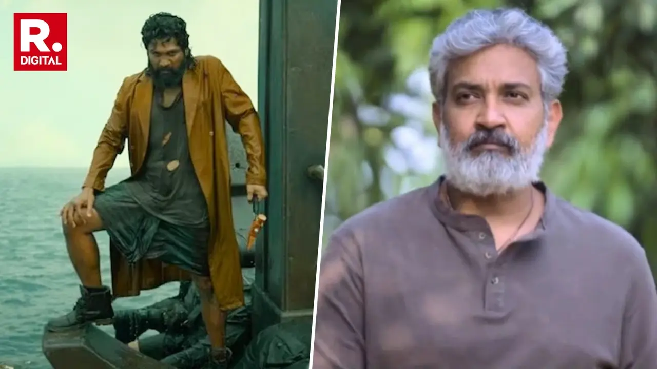 Pushpa 2: SS Rajamouli Hypes 'Magnificent' Pushpa Raj Intro Scene With DSP's Score File photo of Allu Arjun and SS Rajamouli