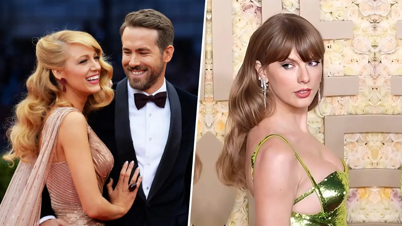 File photo of Blake Lively, Ryan Reynolds and Taylor Swift