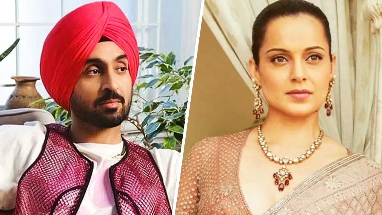 File photo of Diljit Dosanjh and Kangana Ranaut