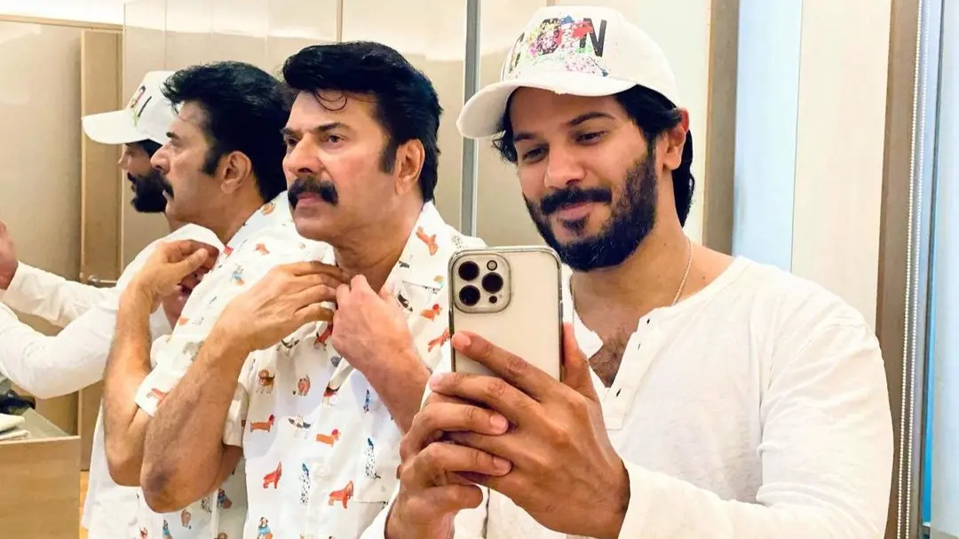 Dulquer Salmaan Reveals His Father Mammootty's Reaction To His Work Pace: He Thinks I Should... File photo of Dulquer Salmaan with Mammootty