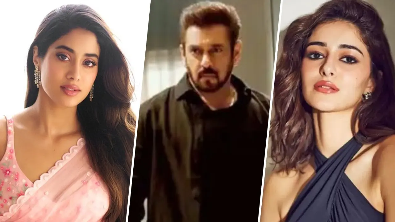 Salman Khan's Wish To Work With Ananya, Janhvi In Question After Chemistry Fail With 31-Year Younger Rashmika In Sikandar File photo of Janhvi Kapoor, Salman Khan and Ananya Panday