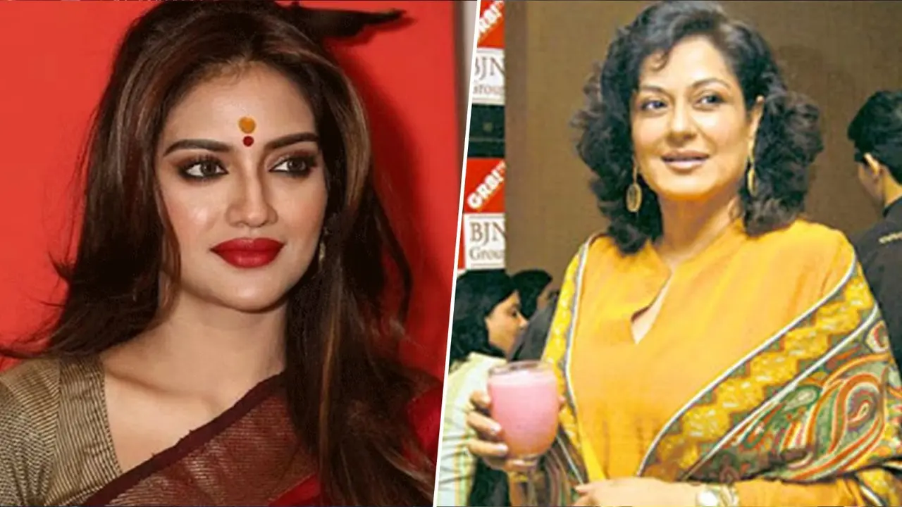 Moushumi Chatterjee Ends 12-Year Career Hiatus, Teams With Nusrat Jahan For Bengali Film Aari File photo of Nusrat Jahan (L), Moushumi Chatterjee (R)