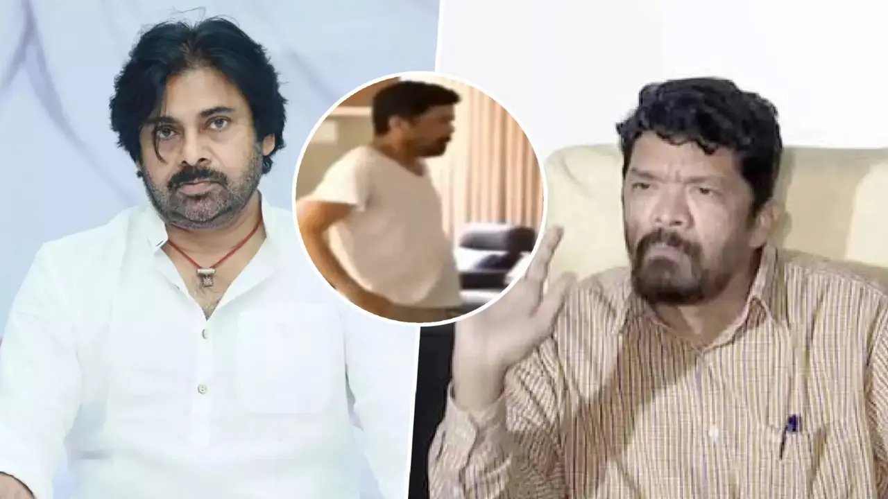 Posani Krishna Murali Arrested Over His Derogatory Remark Against Pawan Kalyan, Engages In Heated Argument With Cops | WATCH File photo of Pawan Kalyan and Posani Krishna Murali