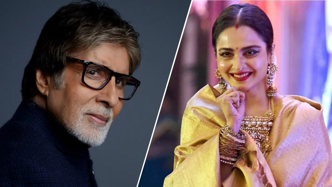 Rekha Says She 'Remembers Every Diaogue' Of Amitabh Bachchan, Watch Viral Video File photo of Rekha and Amitabh Bachchan