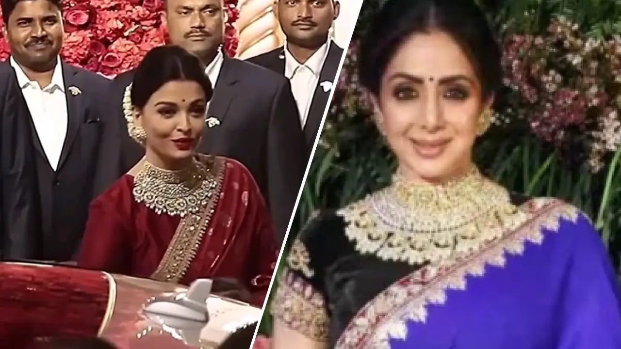 DYK Sridevi Gifted Statement Polki Necklace She Wore To Anushka Sharma-Virat Kohli's Reception To Aishwarya Rai File photo of Sridevi and Aishwarya