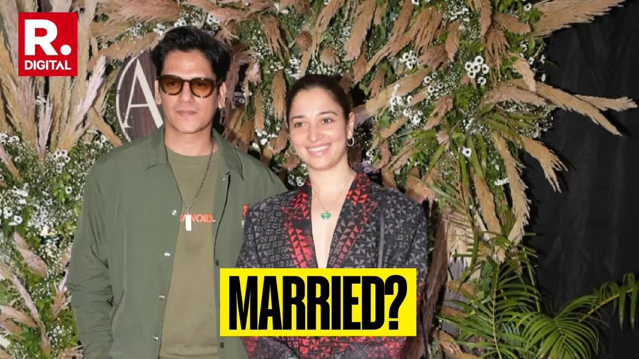 Tamannaah Bhatia, Vijay Varma Married? Couple Blushes As Paps Congratulate | Watch File photo of Tamannaah-Vijay