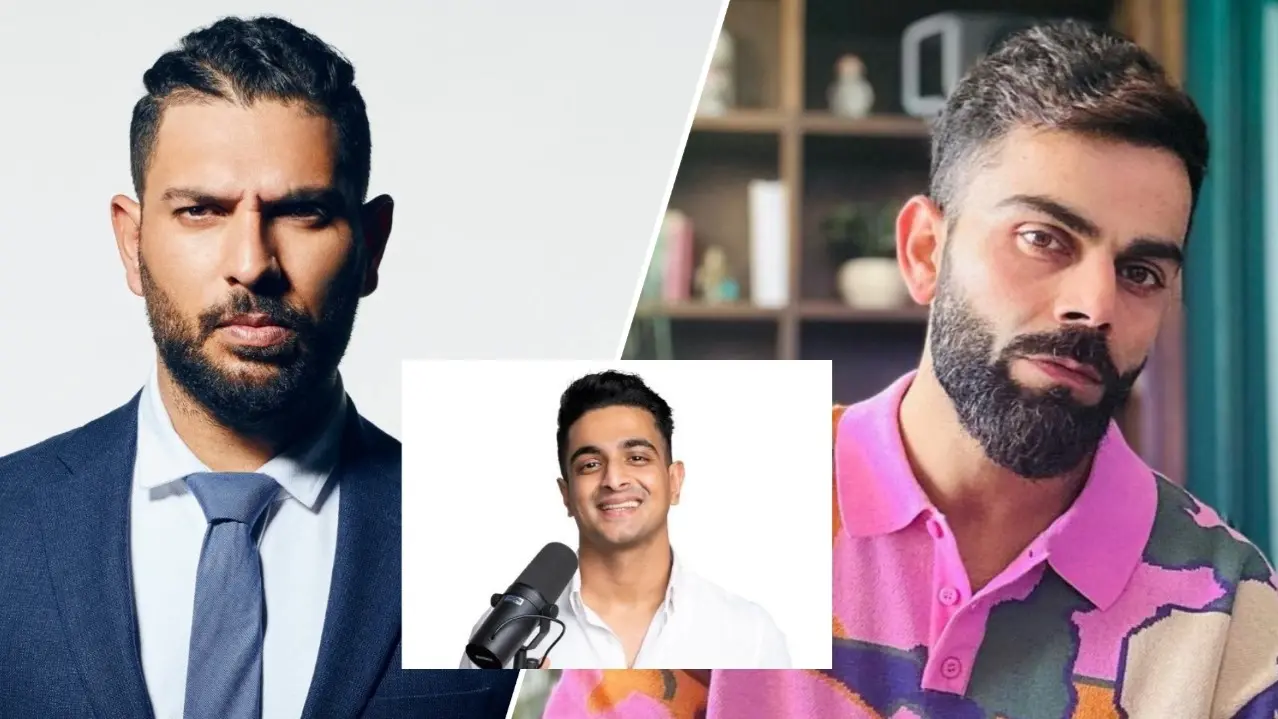 File photo of Yuvraj Singh, Ranveer Allahbadia and Virat Kohli