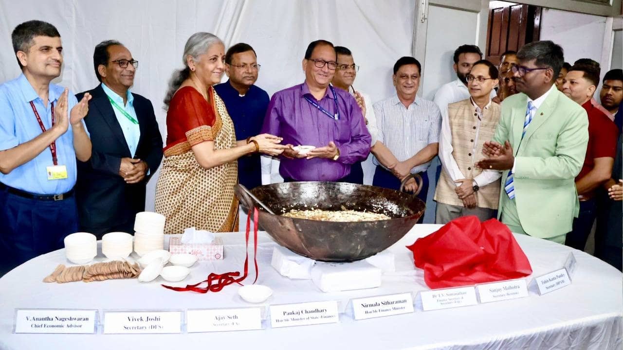 Finance Minister Nirmala Sitharaman With Budget Team
