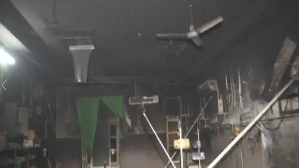 Massive Fire Breaks Out After AC Unit Explosion at Gwalior Hospital in MP | VIDEO Fire Breaks Out at Gwalior’s Kamla Raja Hospital