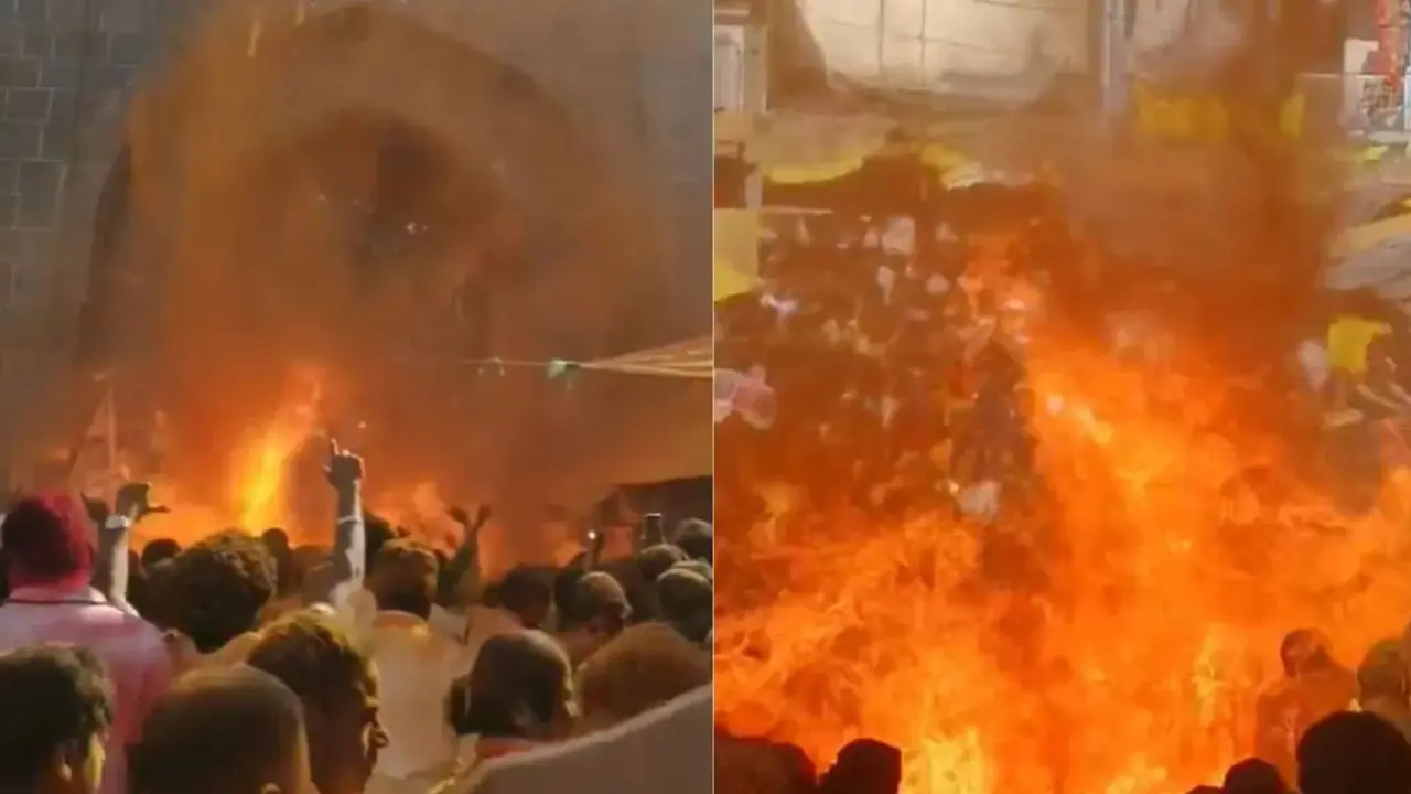 Fire Breaks Out During Local Poll Victory Celebrations Near Jejuri Temple