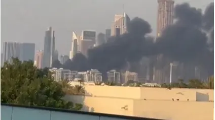 Massive Fire Engulfs Dubai's Jumeirah Garden City | VIDEO Fire broke out in Jumeirah Garden City in Dubai