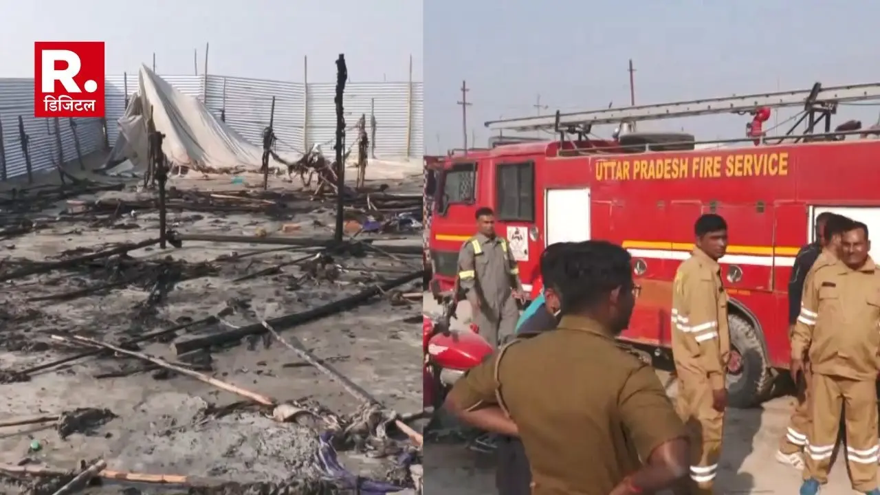 Fire broke out in Prayagraj Mahakumbh area Sector 8