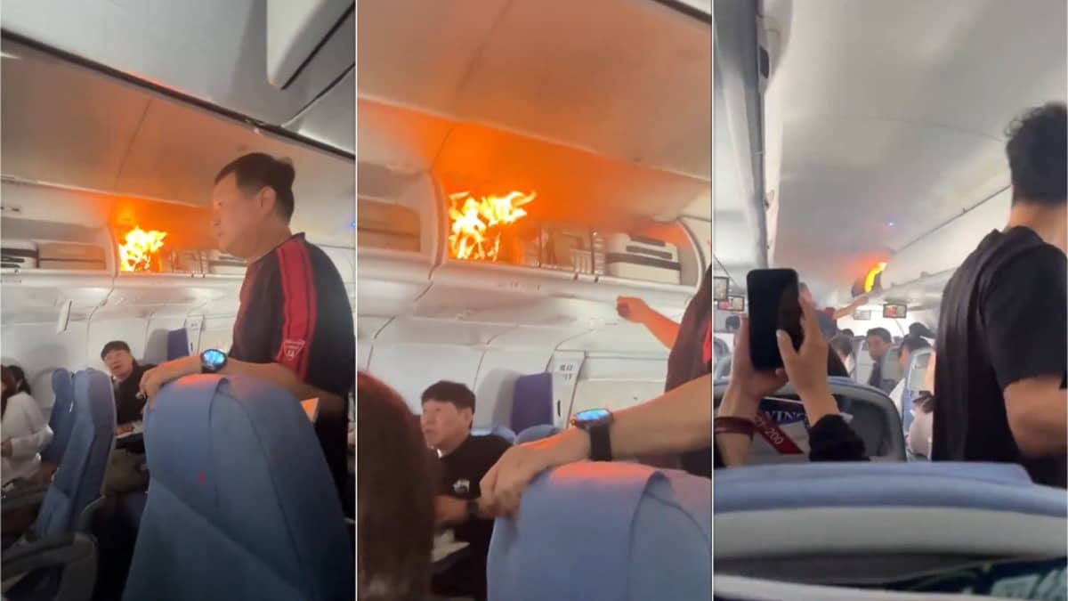 Fire erupts in overhead luggage bin aboard Air China flight