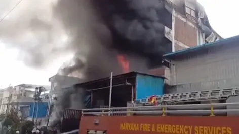 Fire in Haryana: Multiple fire tenders have been deployed to the site to douse the blaze.