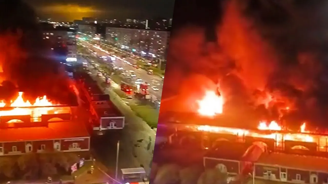 FIRE IN St Petersburg MARKET