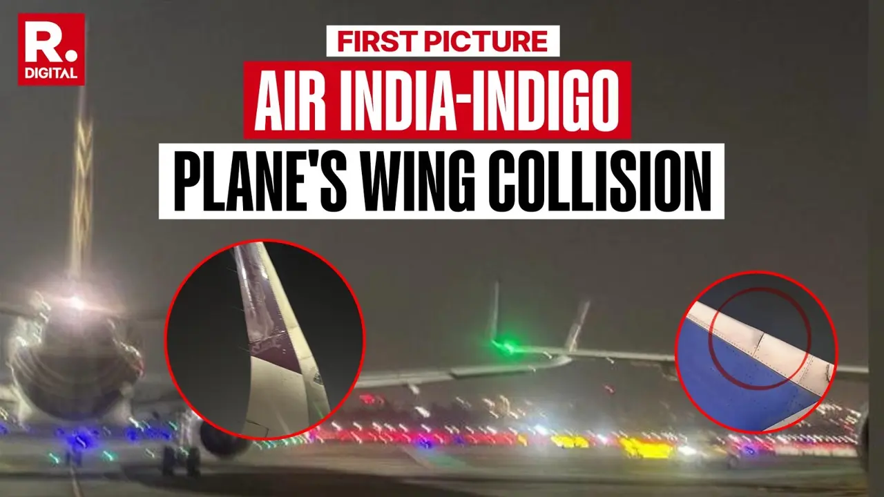 First Image of Air India-Indigo Plane Collision At Mumbai Airport | WATCH First Image of Air India-Indigo Plane Collision At Mumbai Airport | WATCH