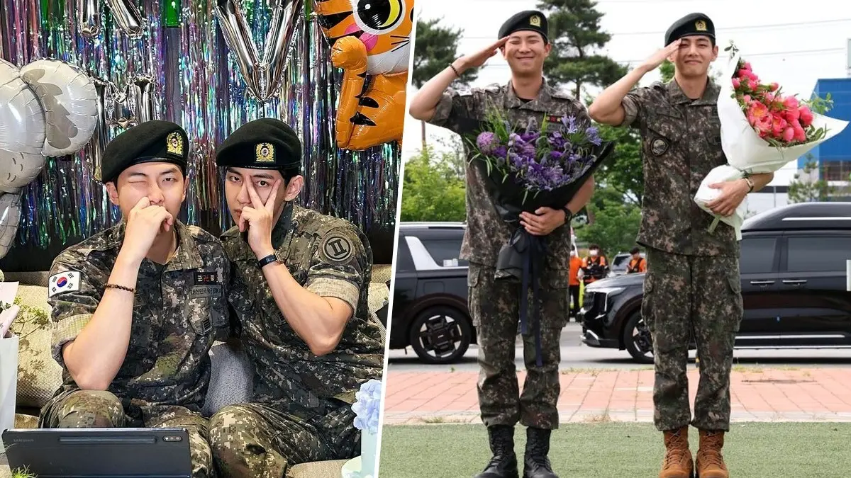 First Photos | BTS RM And V Turn The Town Purple After Completing Mandatory Military Service, Promise Army New Album 'Real Soon'