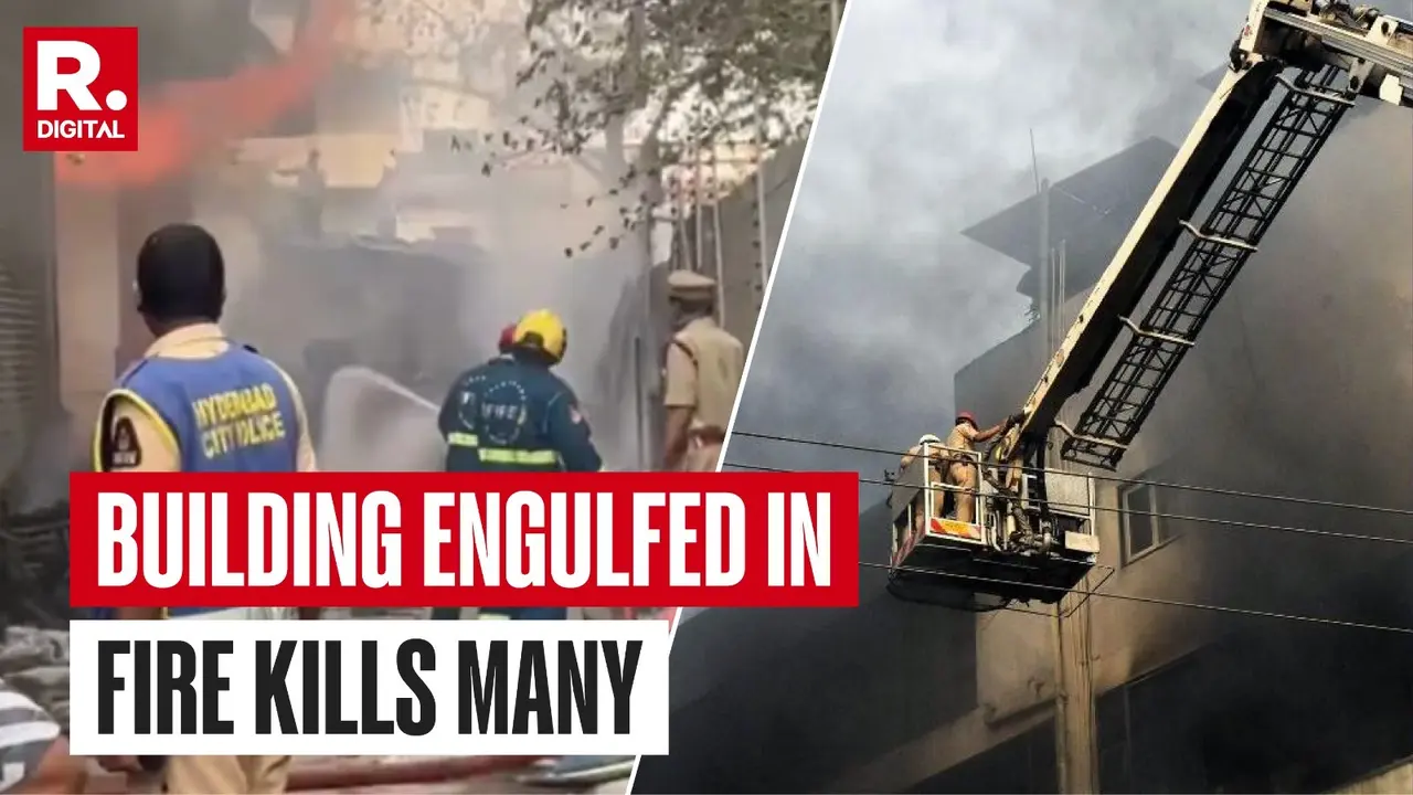 Five Bodies Recovered as Massive Fire Rages Hyderabad’s Nampally Furniture Shop, Strict Action To be Taken Against Owner