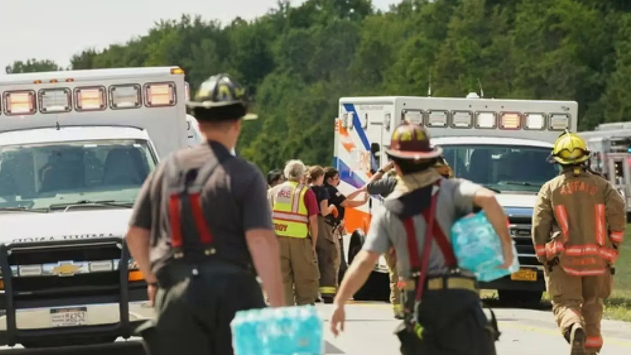 New York Bus Crash: Five Dead, Several Injured After Bus Overturns on Way Back from Niagara Falls Five Killed in New York Bus Crash Carrying Tourists Back from Niagara Falls