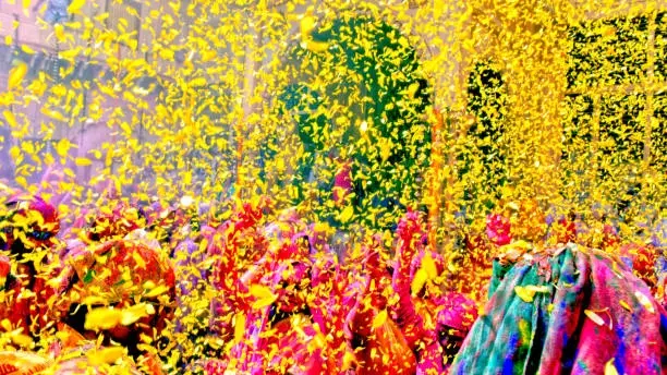 विधवा महिलाओं ने ऐतिहासिक गोपीनाथ मंदिर में खेली होली Flower Holi