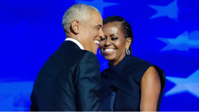 Former US President Barack Obama and former first lady Michelle Obama