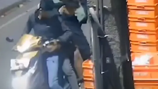 Four Boys on Scooter Caught Stealing Milk-Bags from Shop