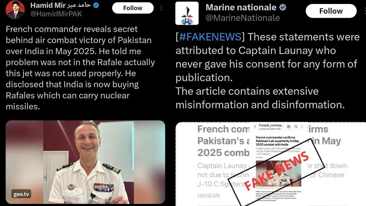 French Navy Debunks Pakistan's Rafale Claims, Calls It 'Misinformation and Disinformation' French Navy Debunks Pakistan's Rafale Claims, Calls It 'misinformation and disinformation'