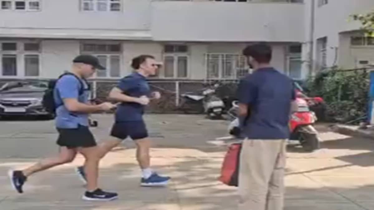 French President Macron Jogging In Mumbai