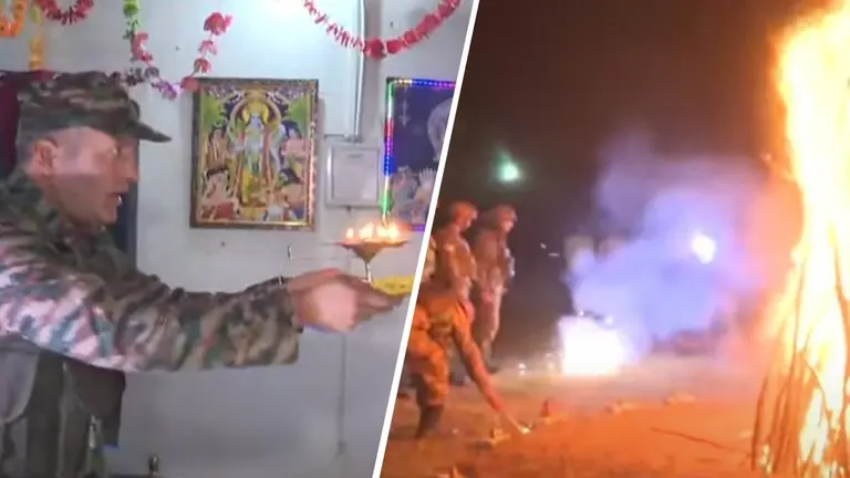 Diwali: भारत के जवानों ने LoC पर ऐसे मनाई दिवाली, देखिए Exclusive फोटोज Frontline Diwali: An Exclusive Look at How Our Soldiers Celebrate the Festival of Lights at the LoC