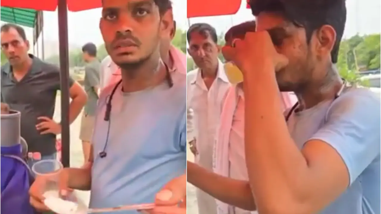 Fruit juice seller selling juice with no fruits, just chemicals.