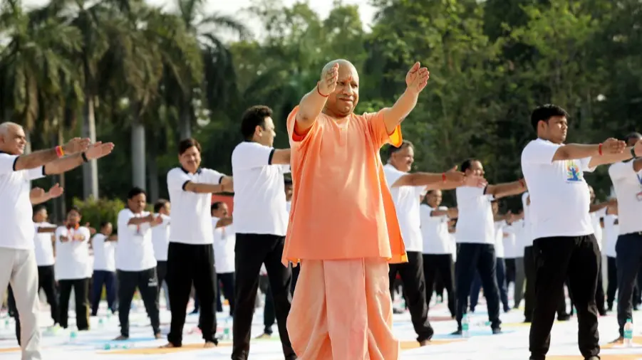 CM Yogi did yoga