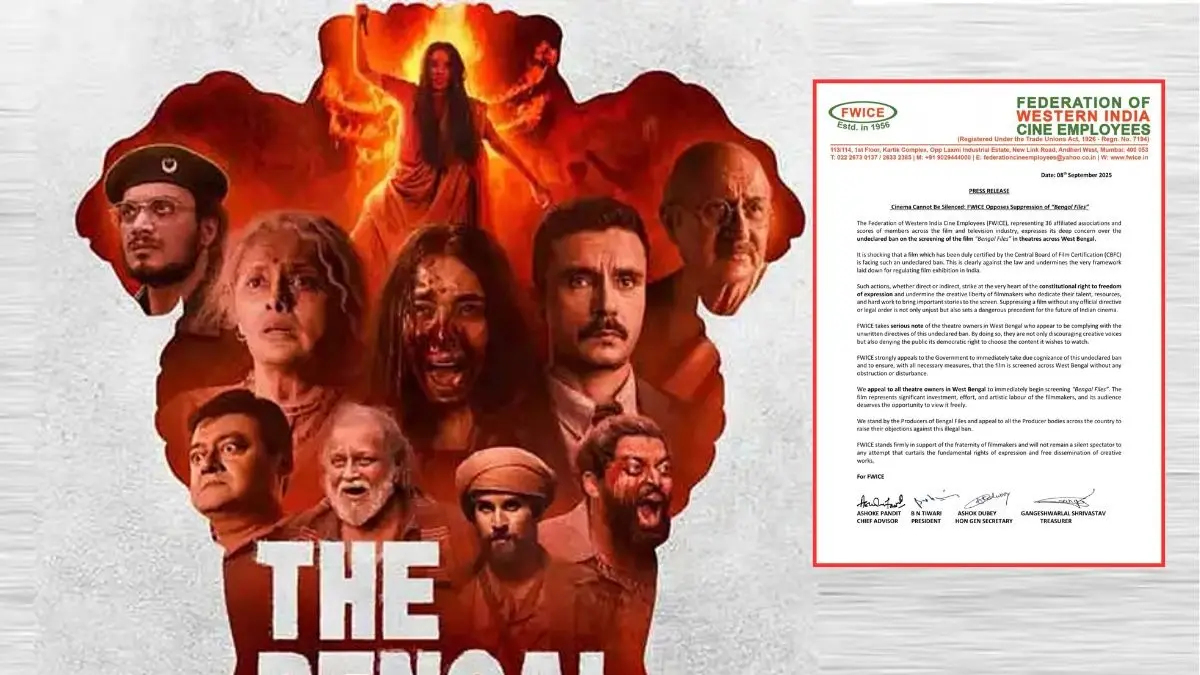 The Bengal Film: FWICE Raises Objection Against 'Illegal Ban' On Vivek Agnihotri Directorial In West Bengal, Appeals Theatre Owners To Screen The Film FWICE Supports The Bengal Files