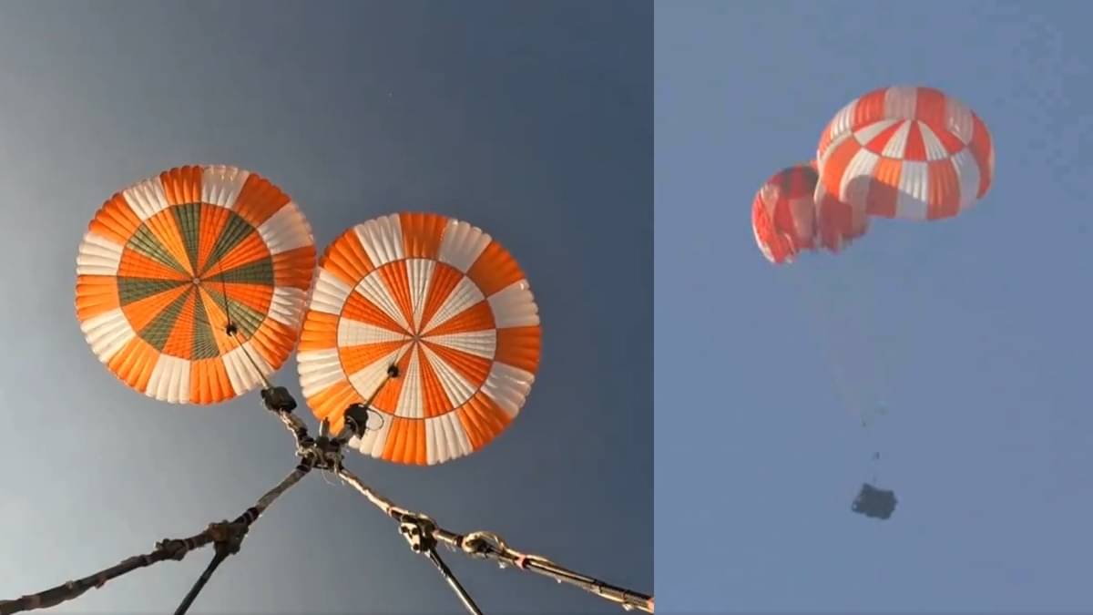 Gaganyaan Mission: ISRO Successfully Conducts Key Test on Main Parachutes | WATCH