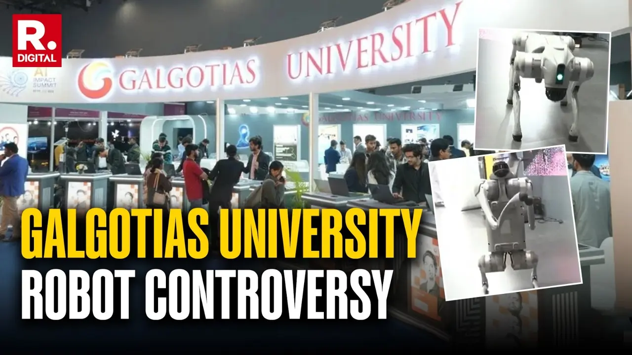 Galgotias University’s ‘Robodog’ Showcase Sparks Row at AI Summit, Asked to Vacate Over Chinese-Origin Claims Galgotias University’s ‘Robodog’ Showcase Sparks Row at AI Summit, Asked to Vacate Over Chinese-Origin Claims