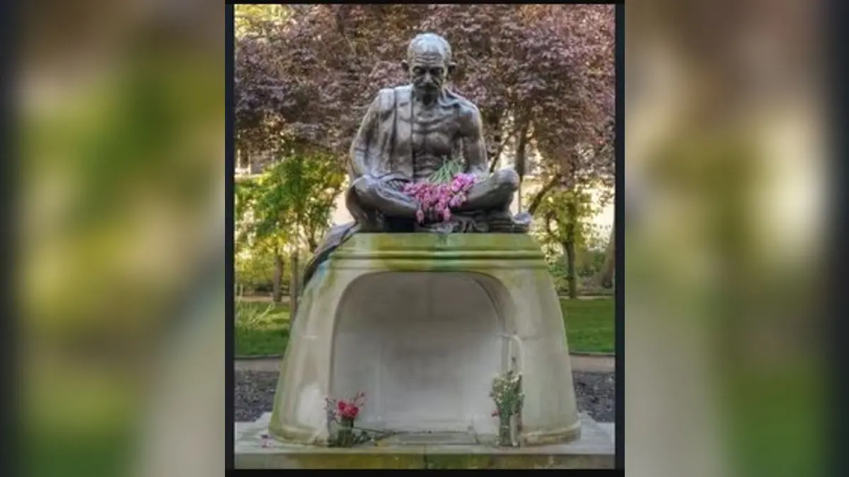 Gandhi Jayanti is commemorated at the statue in London's Tavistock Square every year with floral tributes.