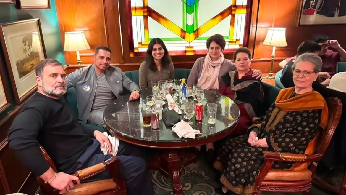 Gandhis enjoy Sunday family lunch at restaurant in Delhi