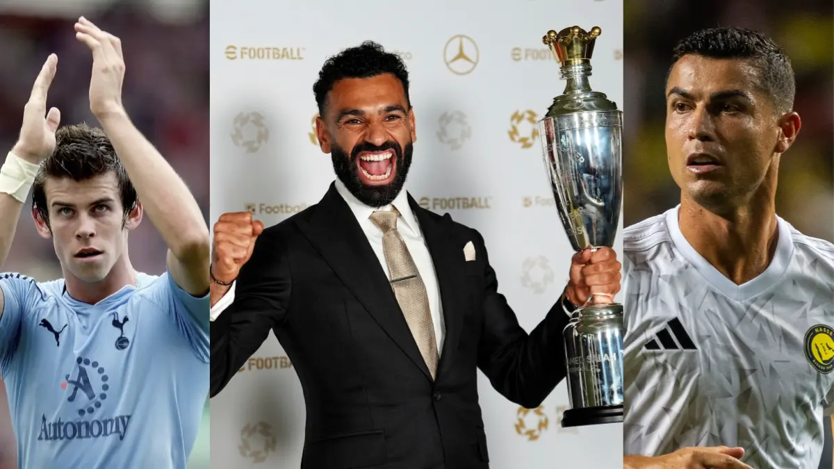 Gareth Bale, Mohamed Salah and Cristiano Ronaldo