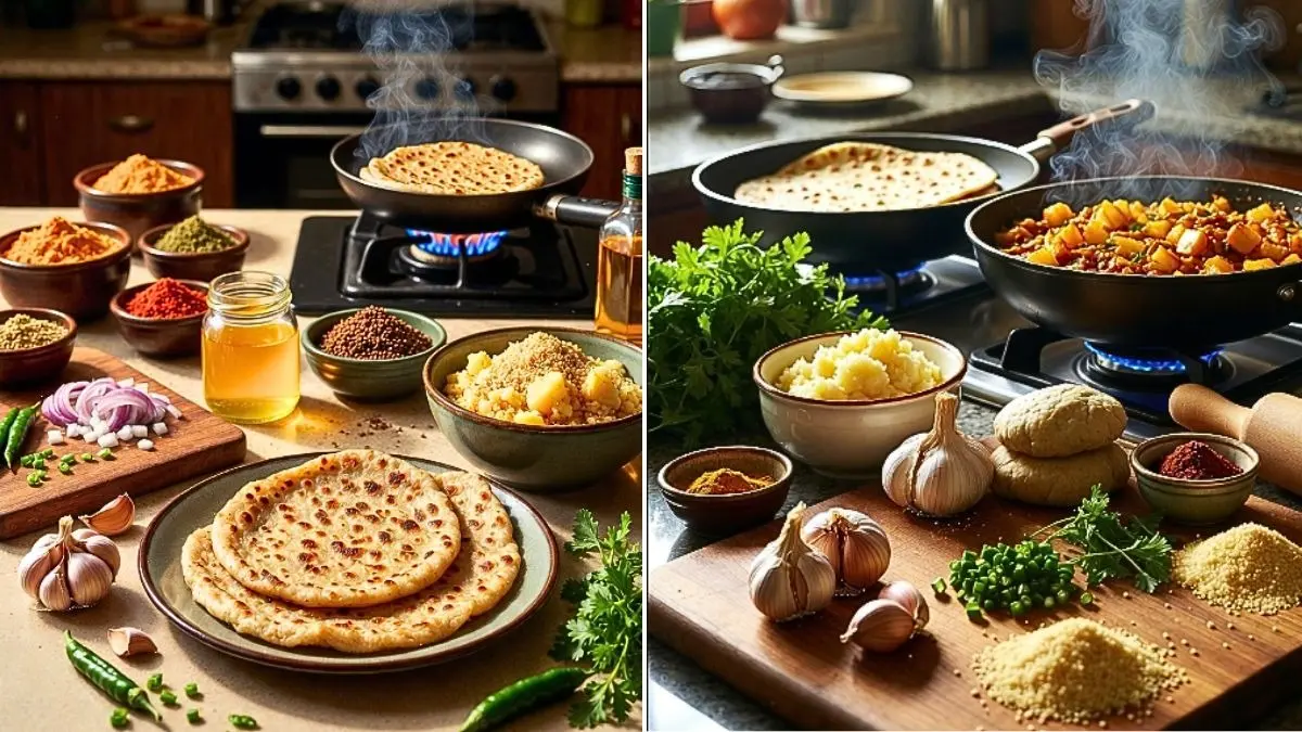 Garlic paratha recipe