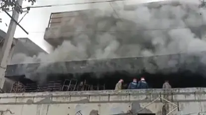 गोदाम में लगी आग