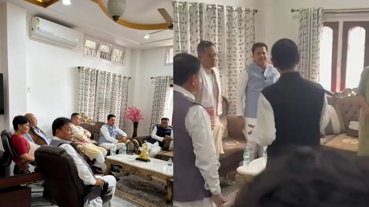 Gaurav Gogoi, Top Congress Leaders Flock to Bhupen Borah's Residence After His Resignation Gaurav Gogoi, Top Congress Leaders Flock to Bhupen Borah's Residence After His Resignation