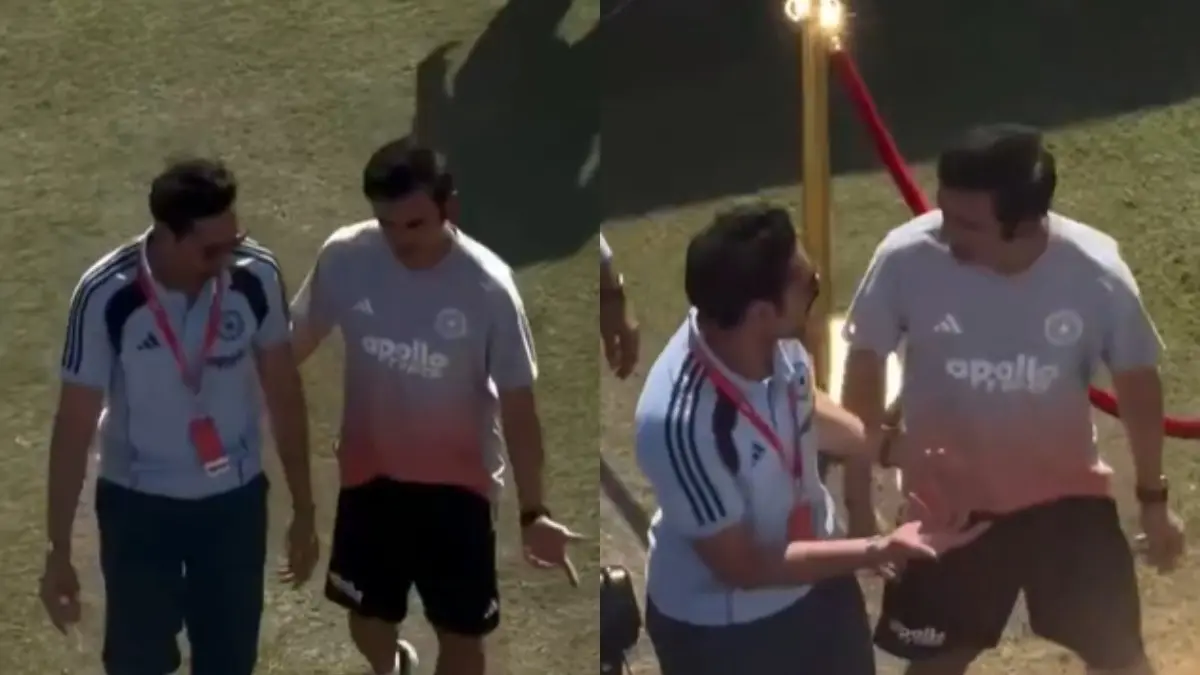 WATCH | Gautam Gambhir Spotted Coaching Media Manager Before Press Conference After Test Series Whitewash Gautam Gambhir