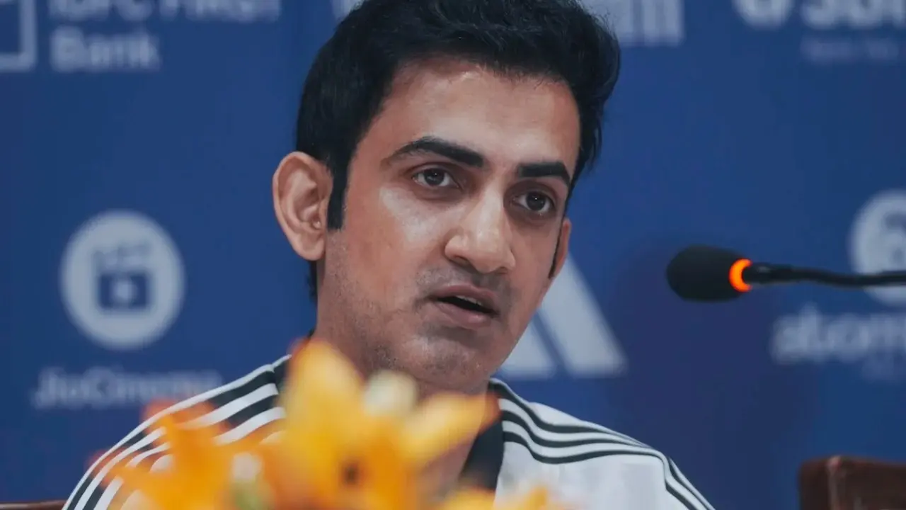 Gautam Gambhir addresses a press conference ahead of the IND vs SL ODI & T20I series in 2024