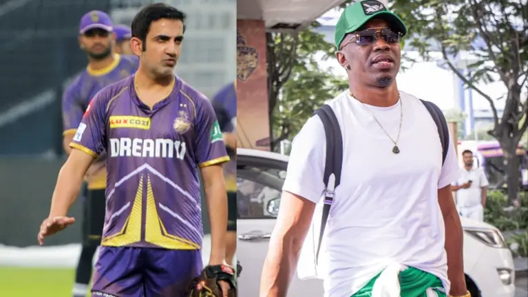 Gautam Gambhir and Dwayne Bravo