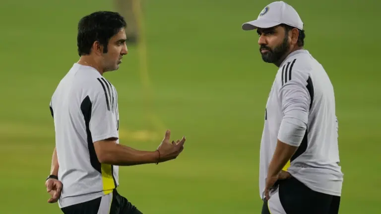 Gautam Gambhir and Rohit Shrama ahead of the India vs England ODI series