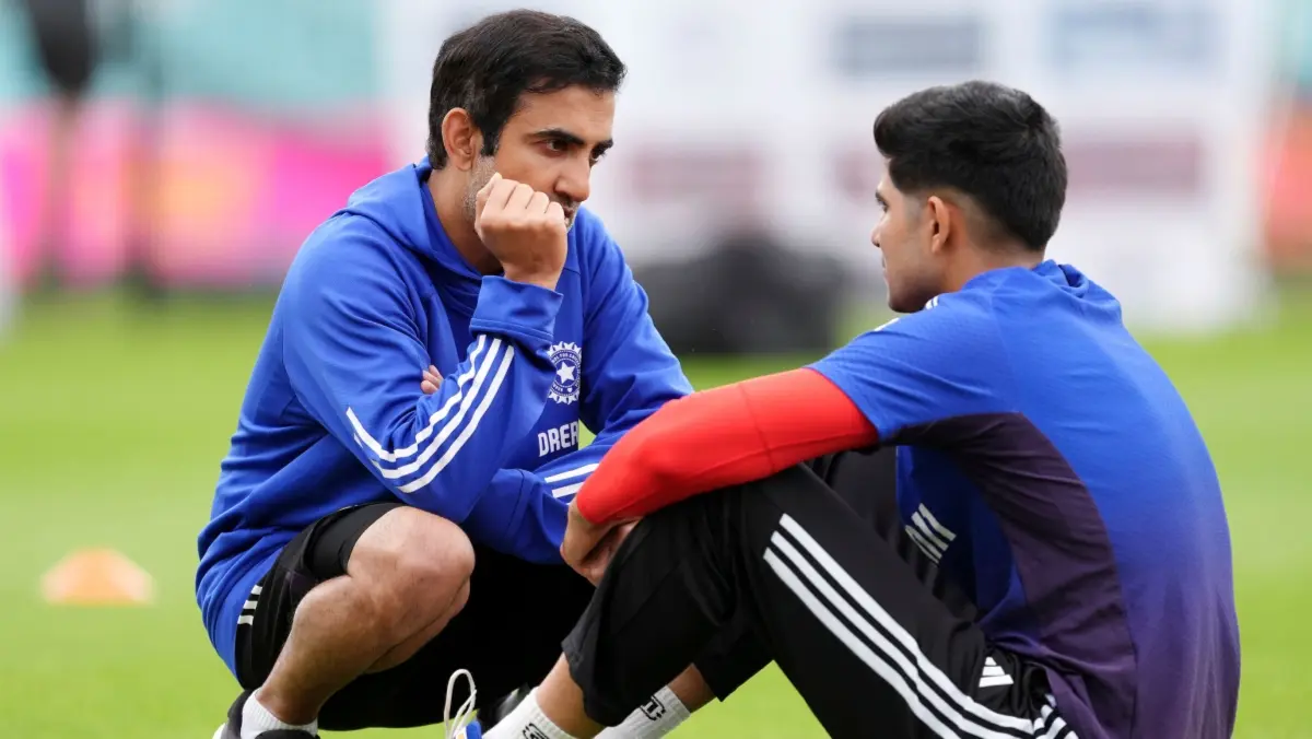 Gautam Gambhir and Shubman Gill during IND vs ENG Test series