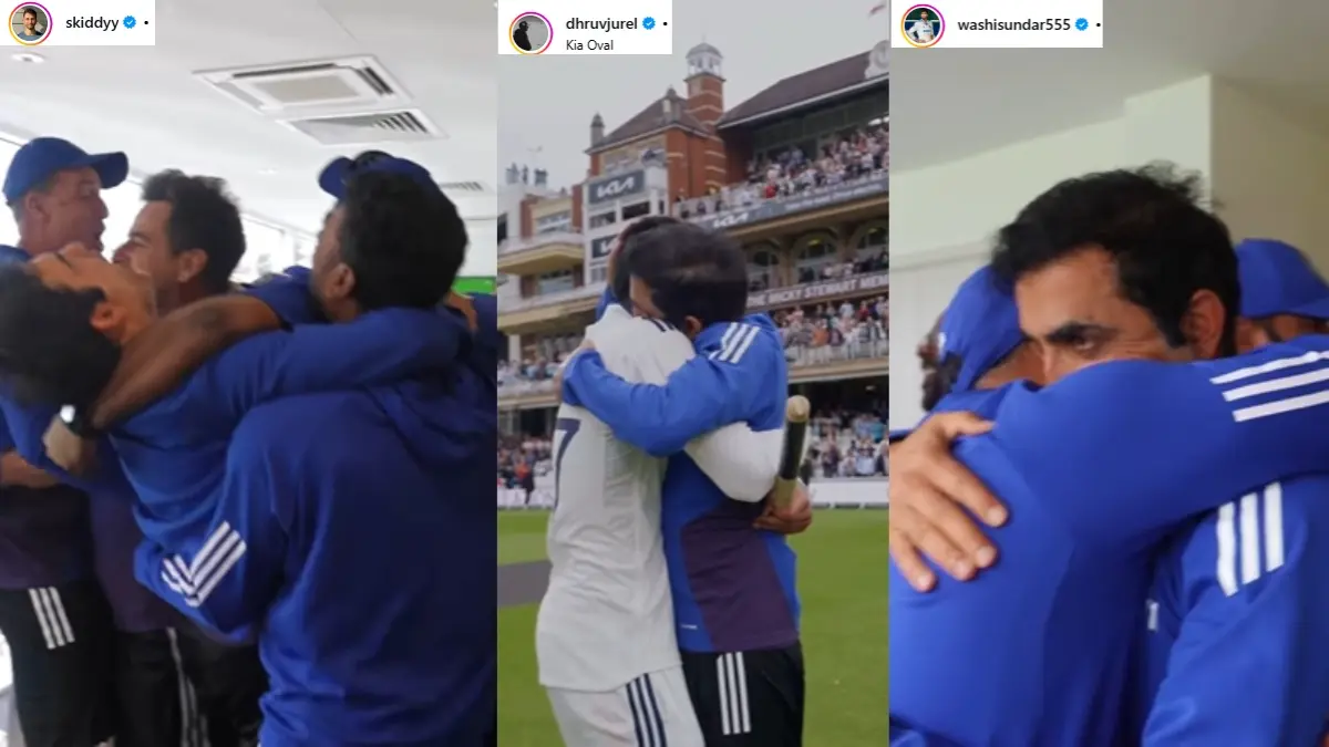 Gautam Gambhir celebrates Indian Team's win