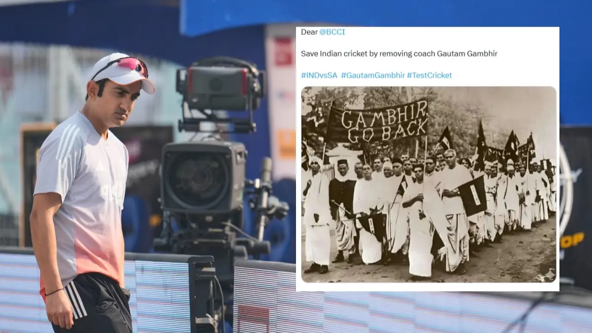 'Please Resign If You Love Your Country': Gautam Gambhir Called Out As India Stare At Another Home Series Loss In Guwahati Gautam Gambhir during IND vs SA Eden Test